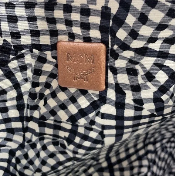 MCM Reversible Large Metallic Visetos Canvas Shopper Tote - Picture 12 of 15